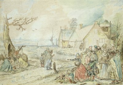 Paysage avec diseuses de bonne aventure - Hendrick Avercamp